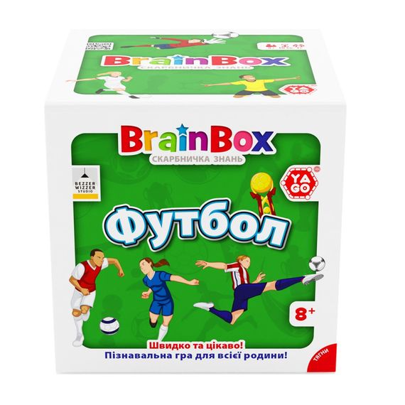 Карточная игра Brainbox "Футбол" Yago BZZBRFB02UA 55 карточек 1 игральный кубик | Зображення 1