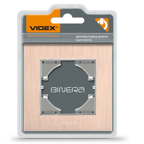 BINERA мідний алюміній Рамка горизонтальна 1-а Videx | Зображення 1
