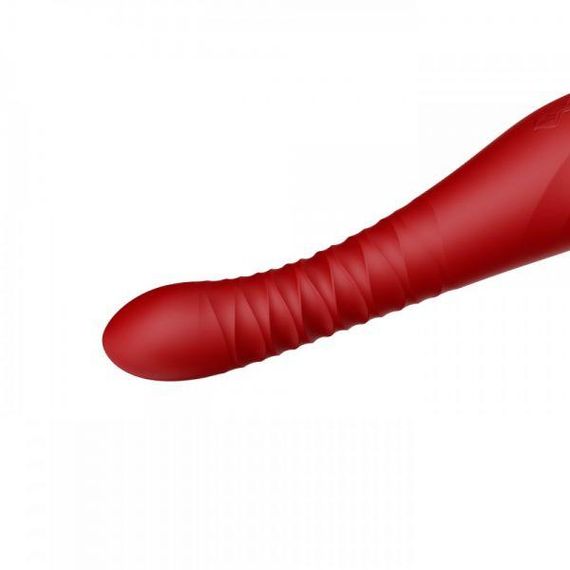 Вібромасажер з фрикціями і управлінням зі смартфона ZALO KING, Wine Red sexstyle | Зображення 1