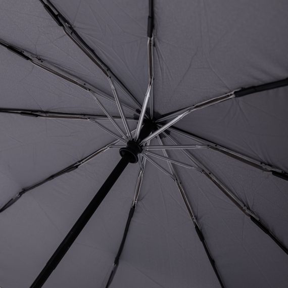 Парасолька автоматична з дерев'яною ручкою класична з поліестеру діаметр 116 см Сірий HP-23-8G | Зображення 6