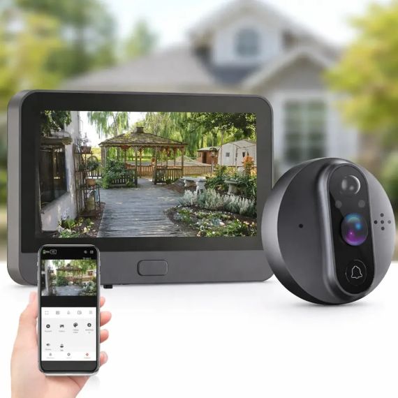 Відеодомофон Tuya Smart Video Doorbell ED-300PA / Дверний бездротовий дзвінок Wi-Fi з ІЧ-підсвічуванням та датчиком руху