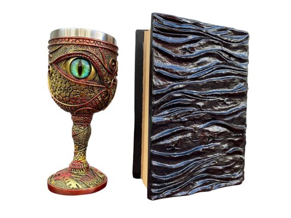 Подарунковий набір Келих 3D Око Зелений і Блокнот 3D «Книга, що дивиться у відповідь» | Зображення 1