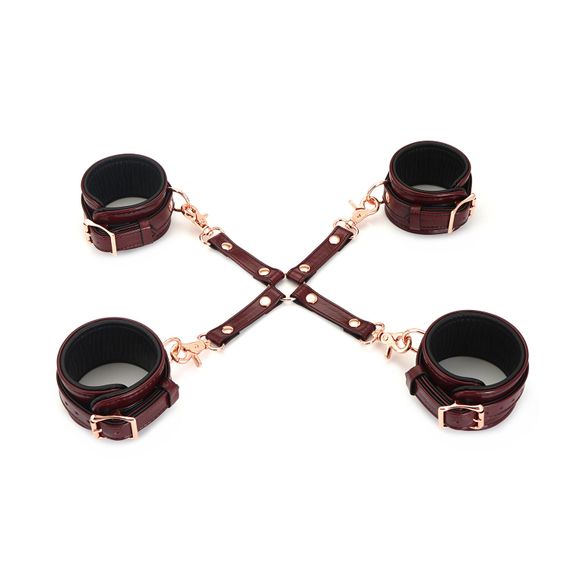 Шкіряна хрестовина Liebe Seele Wine Red Hogtie | Зображення 1