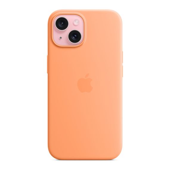 Чохол до мобільного телефона Apple iPhone 15 Silicone Case with MagSafe Orange Sorbet (MT0W3ZM/A) | Зображення 1
