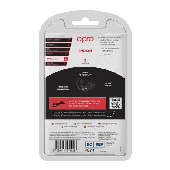 Капа боксерська OPRO Junior Bronze Black (art.002185001) | Зображення 7