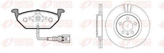 Комплект гальмівний передн. AUDI A3 96- REMSA 863301 на AUDI A3 (8L1)