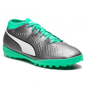 Cороконожки мужские Puma One 4 IL Syn TT 104934 01 (бирюзовый с серым, синтетика, на искусственное поле, пума) 46 (UK 11 / US 12 - стелька 30 см)