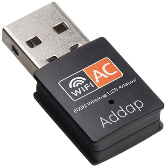 Двухдиапазонный WiFi адаптер c USB подключением Addap UWA-01 | 2,4 ГГц/5 ГГц, 600 Мбит/с (7765)