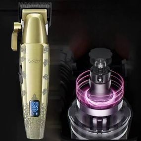 Машинка для стрижки волосся акумуляторна з 8 насадками та LED дисплеєм VGR V-036.