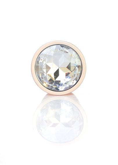 Анальна металева пробка Plug-Jewellery Pearl Gold PLUG- Clear S Sex Aura | Зображення 7