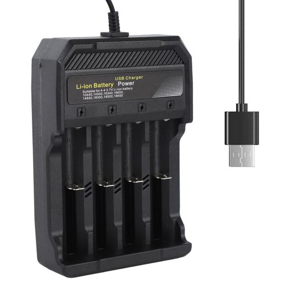 Универсальное зарядное устройство на 4 аккумулятора Li-ion, от USB, 4,2V/2A, MS-5D84A / Зарядка для батареек