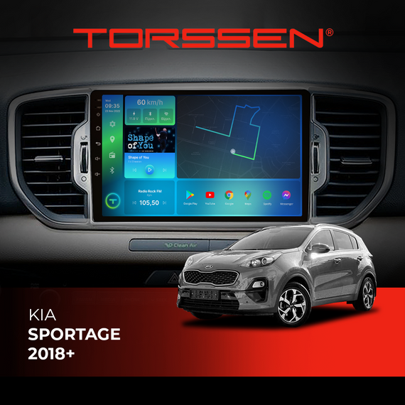 Штатна магнітола Torssen Kia Sportage 2018+ F9464 4G