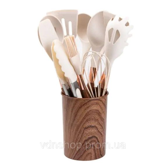 Набір кухонного приладдя з підставкою 11 шт кухарський набір 32 см • 28 см • 24 см HP27475 | Зображення 2