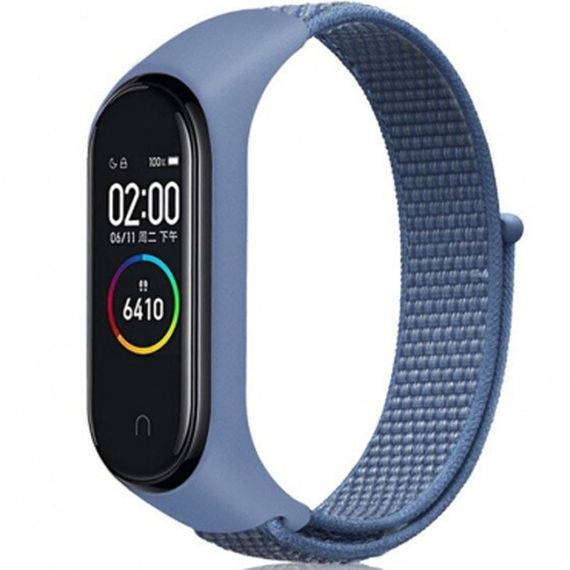 Ремешок Nylon для Xiaomi Mi Band 3/4/5/6 Блакитний