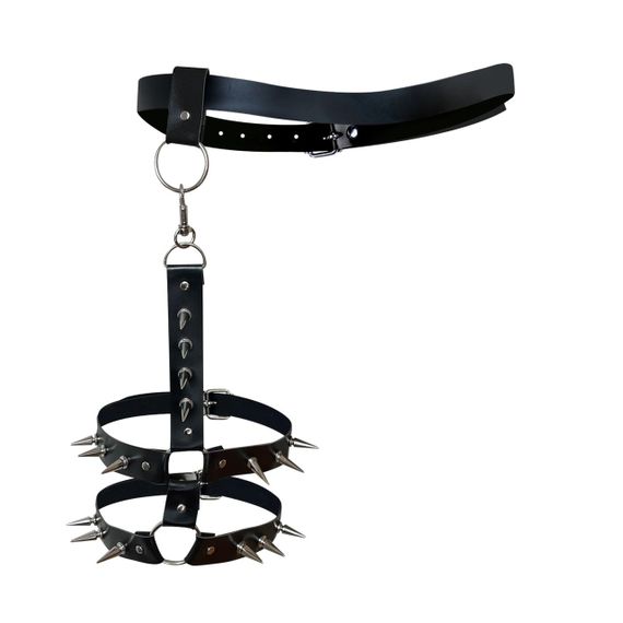 Чоловічі гартери з натуральної шкіри Art of Sex - Serge, колір Чорний, розмір L-2XL sexstyle | Зображення 3