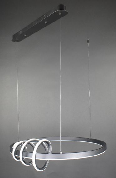 Люстра світлодіодна підвісна LED світильник для квартири на стелю лед 27231 Чорний 20-170х60х60 см. | Зображення 4