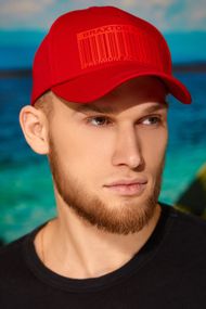 Коттоновая мужская бейсболка «Braxton style» (1376) красный