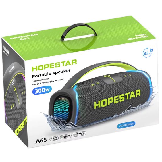 Bluetooth колонка Hopestar A65 300W Black | Зображення 4