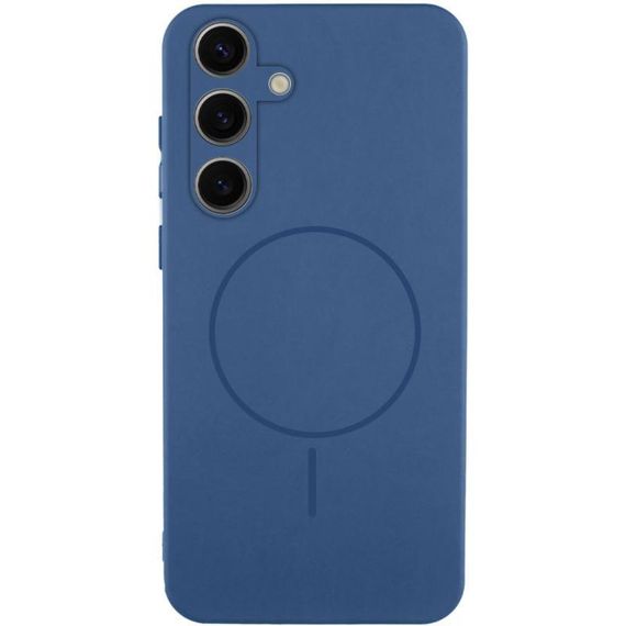 Чохол Silicone Cover Lakshmi Full Camera (AA) with MagFit для Samsung Galaxy S24 Синій / Navy blue