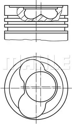 Поршень LT/T4 2.5TDI (81 mm-STD)(3-5 циL), MAHLE/KNECHT (0305900) | Зображення 3