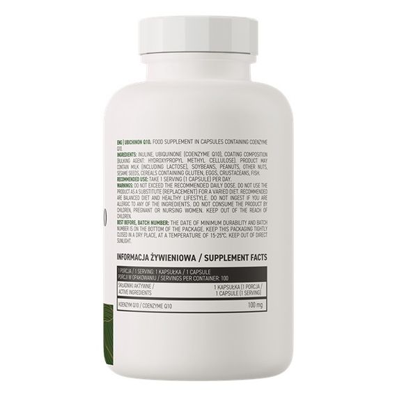 Коензим для спорту OstroVit Vege Ubichinon Q10 100 Caps | Зображення 1