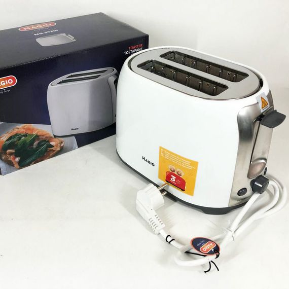 Тостер MAGIO MG-272W, тостер кухонный, тостеры для дома, тостерница, сэндвич-тостеры. Цвет: белый | Зображення 5
