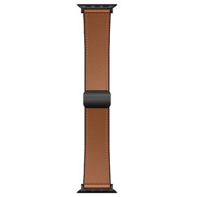 Ремінець Hoco WA34 Basic magnetic buckle silicone leather strap для Apple watch 38/40/41/42mm Black Brown