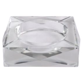 Скляна попільничка для сигарет 13х13х4 см попільничка квадратна настільна HP-4-132