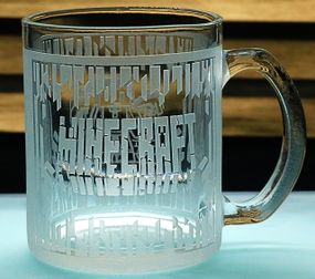 Чашка 320 мл Майнкрафт з гравіюванням  Скляний кухоль Minecraft з Кріпером  Подарунок геймеру  Ігровий мерч