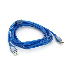Кабель USB 2.0 RITAR AM/AM,3.0m,прозрачный синий