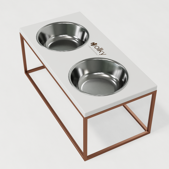 Миски на подставке для больших собак Hollky Base XL20 (2 × 1,8 л) BXL20-522620-GLWH | Зображення 17