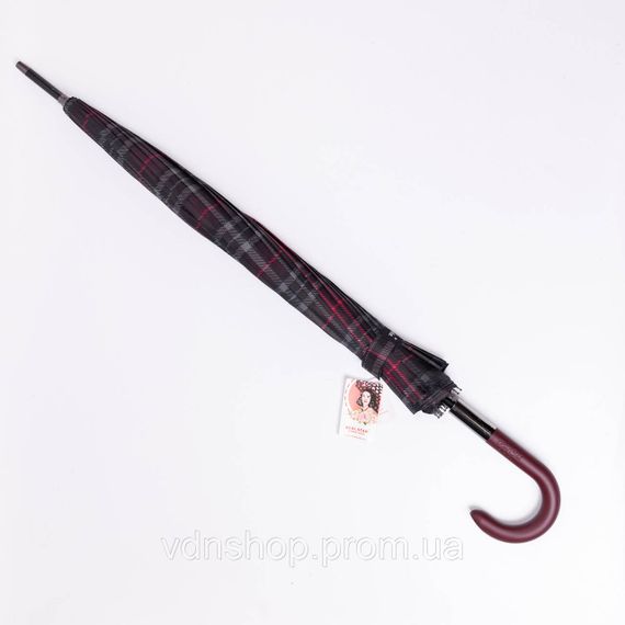 Класична парасолька-тростина напівавтомат з поліестеру 16 спиць діаметр 117 см Червона HP-23-4R | Зображення 2