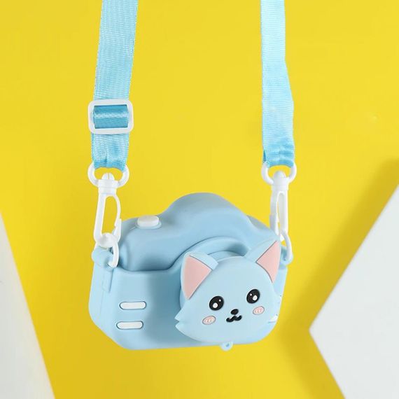 Дитячий цифровий фотоапарат Котик 1080HD, 40MP, A3S, Блакитний / Фотокамера з чохлом для дітей | Зображення 5