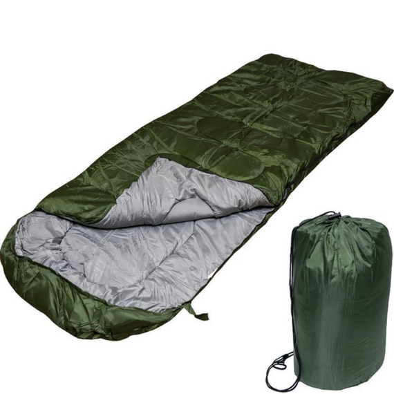 Легкий туристичний спальний мішок із капюшоном і чохлом, для осінньо-зимових вилазок на природу | Зображення 1