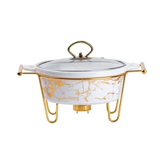 Марміт порцелянаовий круглий 1 літр із підігрівом HP1037