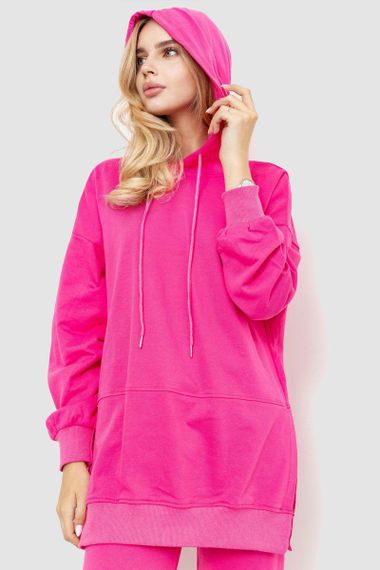 Спорт костюм женский двухнитка с капюшоном  цвет розовый 186R2069 | Зображення 4