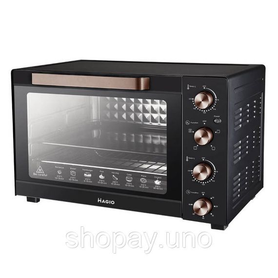 Электродуховка с конвекцией настольная Magio MG-251 45 л, Духовка электрическая настольная для дачи | Зображення 4
