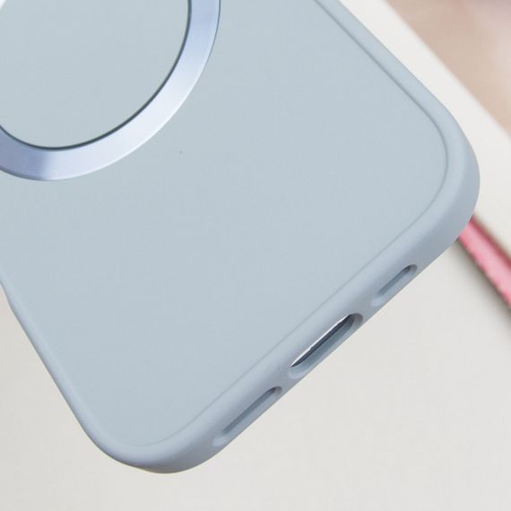 TPU чехол Bonbon Metal Style with MagSafe для Apple iPhone 16 (6.1") Голубой / Mist Blue | Зображення 4