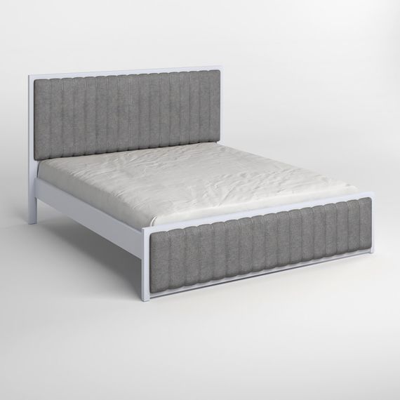 Двоспальне дерев'яне ліжко Mebigrand Відень Сіро-блакитний (S2010R80B)/Аляска 93 (Сірий) 140х200 см (MBG-11040) | Зображення 1