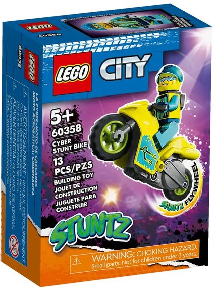 Конструктор LEGO City Каскадерський кібермотоцикл (60358)