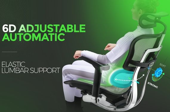 Кресло компьютерное ERGOHUMAN ELITE 2 (EHE2-AG-HAM-5D-L) сетка T-168-B4 COBALT | Зображення 8