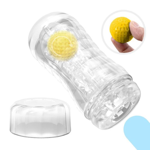 Прозрачный мастурбатор вагина PRETTY LOVE VACUUM CUP MASTURBATOR Stellar ABS TPR Sex Aura | Зображення 4