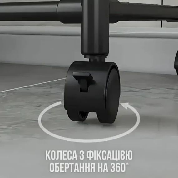 Полиця етажерка TVT-02 6 ярусів 170х42х32см Чорна | Зображення 3