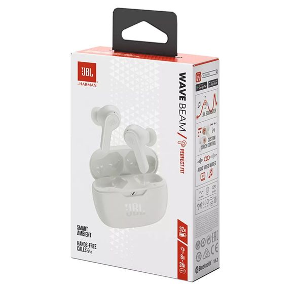 Гарнітура JBL WAVE BEAM White (JBLWBEAMWHT) | Зображення 8