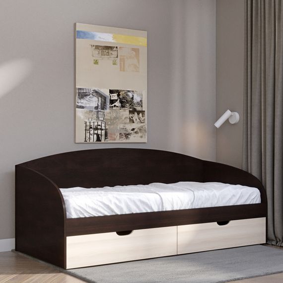 Ліжко односпальне Еверест Комфорт 80х190 см венге/дуб молочний (EVR-2096) | Зображення 1