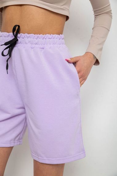 Шорты женские однотонные, цвет светло-сиреневый, 238R57907 | Зображення 4