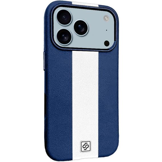Кожаный чехол Rally with MagSafe для Apple iPhone 17 Pro (6.3") Blue / White