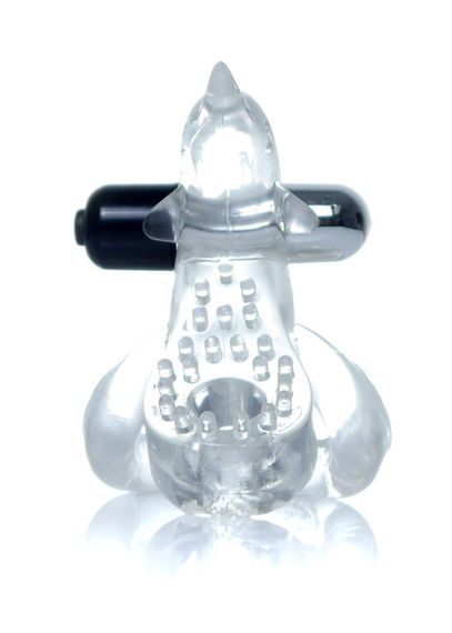 Ерекційне кільце - Dolphin Vibro CockRing Clear | Зображення 2