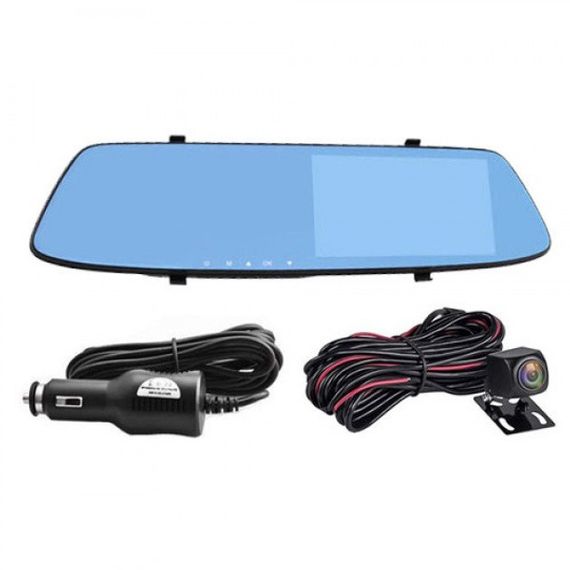 Автомобільний відеореєстратор-дзеркало L-9003 4,3" TOUCH SCREEN 2 камери 1080P Full HD | Зображення 4
