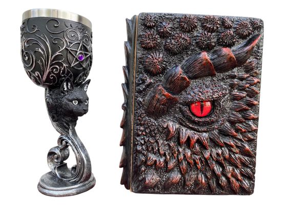 Подарунковий набір Келих 3D Кіт і Блокнот 3D «Око Пламінного Дракона»